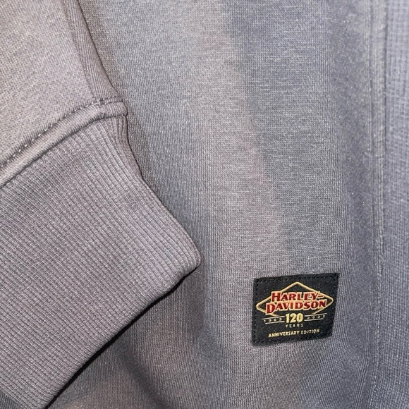 Harley-Davidson 120th Anniversary Crewneck Gray Sweatshirt Men’s Size X-Large - Picture 3 of 4